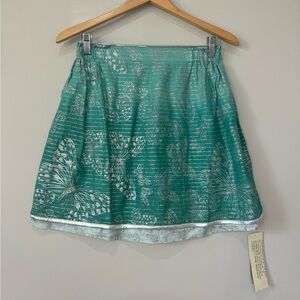 Millenium NWT butterfly ombré paper waist band silver detail mini skirt medium